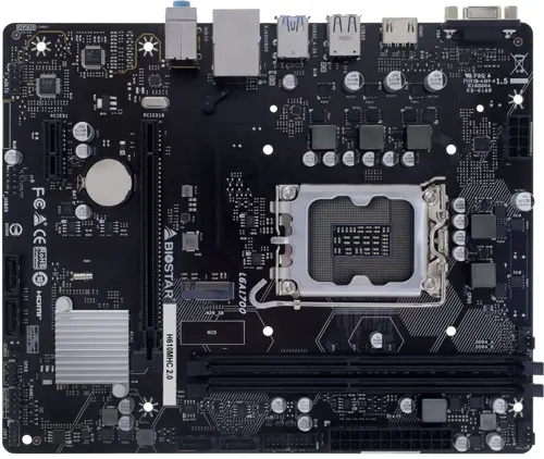   Biostar H610MHC 2.0 Soc-1700 Intel H610 2xDDR4 mATX AC`97 8ch(7.1) GbLAN RAID+VGA+HDMI (H610MHC 2.0)
