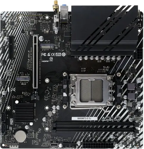 ����������� ����� Biostar B850MT2-E DJ Socket AM5 AMD B850 2xDDR5 mATX AC`97 8ch(7.1) 2.5Gg RAID+HDMI+DP (B850MT2-E DJ)