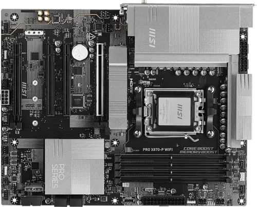 ����������� ����� MSI PRO X870-P WIFI Socket AM5 AMD X870 4xDDR5 ATX AC`97 8ch(7.1) 5Gigabit RAID+HDMI (PRO X870-P WIFI)