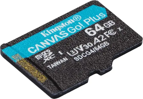  microSDXC 64GB Kingston SDCG4/64GBSP Canvas Go! Plus V30 A2 w/o adapter (SDCG4/64GBSP)