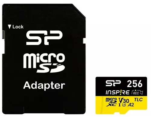   microSDXC 256GB Silicon Power SP256GBSTXLA2V1NSP Inspire V30 A2 + adapter (SP256GBSTXLA2V1NSP)