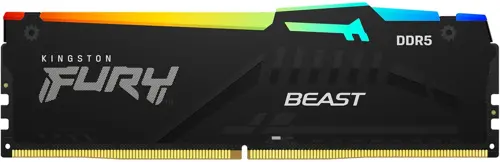 ������ DDR5 16GB 6400MHz Kingston KF564C32BBEA-16 Fury Beast RGB RTL Gaming PC5-51200 CL32 DIMM 288-pin 1.4� single rank � ���������� Ret (KF564C32BBEA-16)