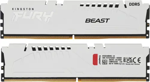 ������ DDR5 2x32GB 5200MHz Kingston KF552C40BWK2-64 Fury Beast Expo RTL Gaming PC5-41600 CL40 DIMM 288-pin 1.25� kit single rank � ���������� Ret (KF552C40BWK2-64)
