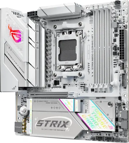 ����������� ����� Asus ROG STRIX B850-G GAMING WIFI Socket AM5 AMD B850 4xDDR5 mATX AC`97 8ch(7.1) 2.5Gg RAID+HDMI+DP (ROG STRIX B850-G GAMING WIFI)