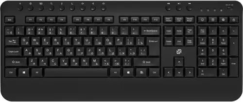 OKLICK Клавиатура Оклик K257W черный USB беспроводная Multimedia (подставка для запястий) (2070286) (2070286) OKLICK Клавиатура Оклик K257W черный USB беспроводная Multimedia (подставка для запястий) (2070286) (2070286)
