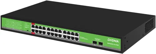  Digma DSP224G-2S-R400 (L2) 24x1/ 2SFP 24PoE 24PoE+ 2PoE++ 400W  (DSP224G-2S-R400)