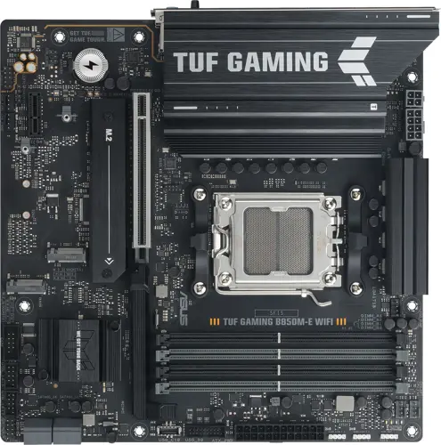 Материнская плата Asus TUF GAMING B850M-E WIFI Socket AM5 AMD B850 4xDDR5 mATX AC`97 8ch(7.1) 2.5Gg RAID+HDMI+DP (TUF GAMING B850M-E WIFI) Материнская плата Asus TUF GAMING B850M-E WIFI Socket AM5 AMD B850 4xDDR5 mATX AC`97 8ch(7.1) 2.5Gg RAID+HDMI+DP (TUF GAMING B850M-E WIFI)