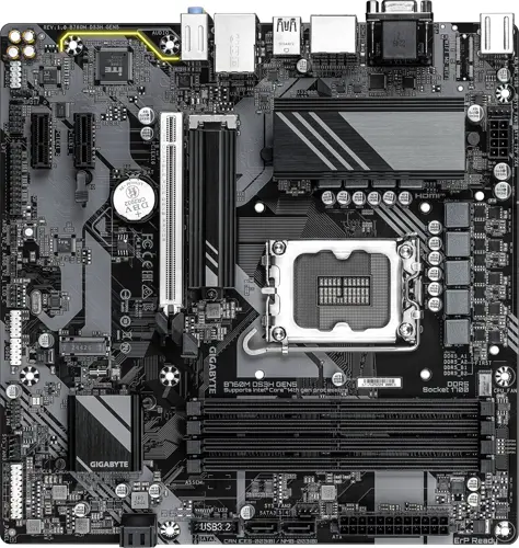   Gigabyte B760M DS3H GEN5 Soc-1700 Intel B760 4xDDR5 mATX AC`97 8ch(7.1) 2.5Gg RAID+VGA+HDMI+DP (B760M DS3H GEN5)