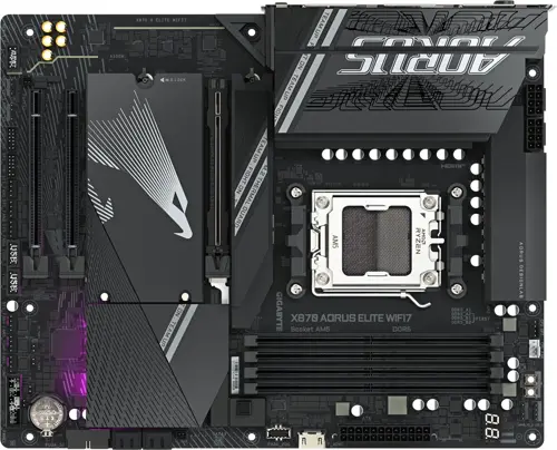 ����������� ����� Gigabyte X870M AORUS ELITE WIFI7 Socket AM5 AMD X870 4xDDR5 mATX AC`97 8ch(7.1) 2.5Gg RAID+HDMI (X870M A ELITE WF7)