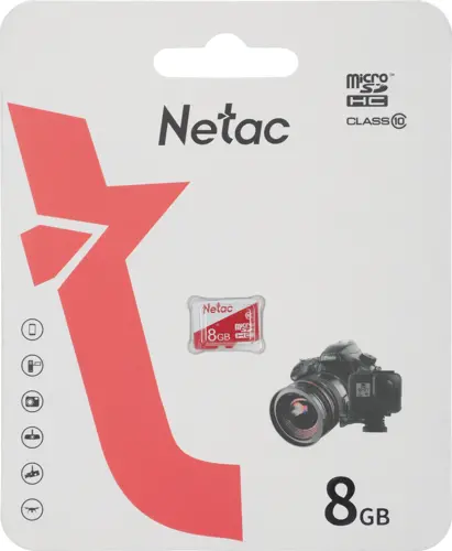   microSDHC 8GB Netac NT02P500ECO-008G-S P500 Eco w/o adapter (NT02P500ECO-008G-S)