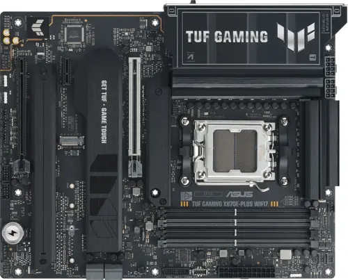 ����������� ����� Asus TUF GAMING X870E-PLUS WIFI7 Socket AM5 AMD X870E 4xDDR5 ATX AC`97 8ch(7.1) 2.5Gg RAID+HDMI (TUF GAMING X870E-PLUS WIFI7)
