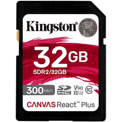   SDHC 32GB Kingston SDR2/32GB Canvas React Plus + adapter (SDR2/32GB)
