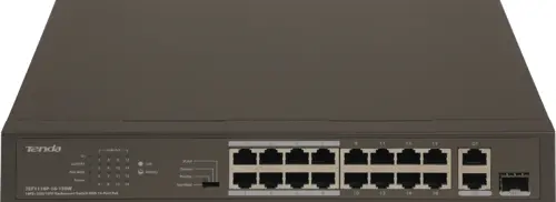���������� Tenda TEF1118P-16-150W (L2) 16x100����/� 2x1����/� 1SFP 16PoE 130W ������������� (TEF1118P-16-150W)
