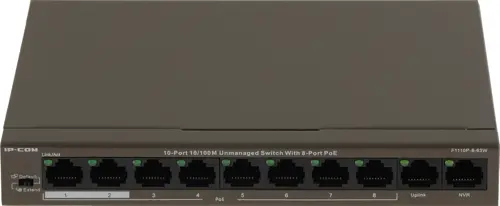 ���������� IP-Com F1110P-8-63W (L2) 10x100����/� 8PoE 58W ������������� (F1110P-8-63W)