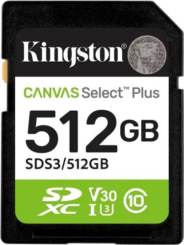 Флеш карта SDXC 512GB Kingston SDS3/512GB Canvas Select Plus V10 w/o adapter (SDS3/512GB) Флеш карта SDXC 512GB Kingston SDS3/512GB Canvas Select Plus V10 w/o adapter (SDS3/512GB)