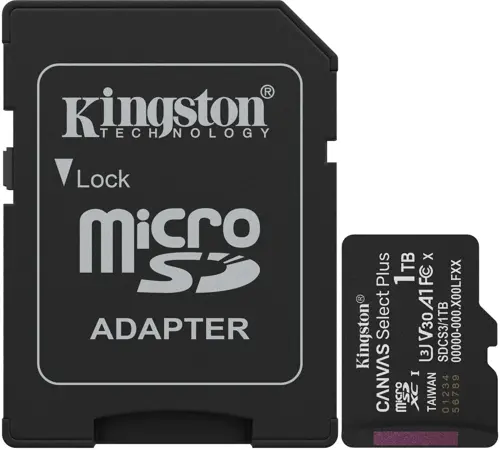 Флеш карта microSDXC 1TB Kingston SDCS3/1TB Canvas Select Plus V30 A1 + adapter (SDCS3/1TB) Флеш карта microSDXC 1TB Kingston SDCS3/1TB Canvas Select Plus V30 A1 + adapter (SDCS3/1TB)