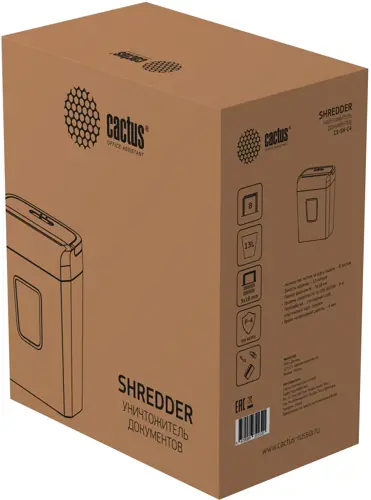 Шредер Cactus CS-SH-C4 белый (секр.P-4) фрагменты 8лист. 13лтр. скрепки скобы пл.карты (CS-SH-C4) Шредер Cactus CS-SH-C4 белый (секр.P-4) фрагменты 8лист. 13лтр. скрепки скобы пл.карты (CS-SH-C4)