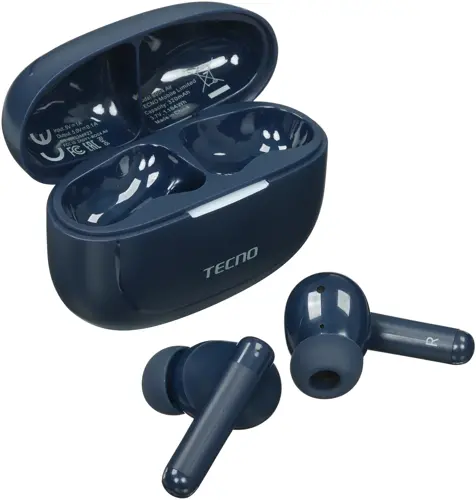 ��������� ��������������� Tecno Buds 4 Air BD04 ����� ������������ bluetooth � ����� �������� (BD04 AIR MIDNIGHT BLUE) (BD04 AIR MIDNIGHT BLUE)