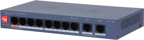 ���������� Dahua DH-CS4010-8ET2GT-60 (L2) 8x100����/� 2x1����/� 2x�����(1000BASE-T/SFP) 8PoE 60W ����������� (DH-CS4010-8ET2GT-60)