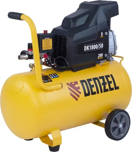 Компрессор поршневой Denzel DK1800/50,Х-PRO масляный 280л/мин 50л 1800Вт желтый/черный (58068) Компрессор поршневой Denzel DK1800/50,Х-PRO масляный 280л/мин 50л 1800Вт желтый/черный (58068)