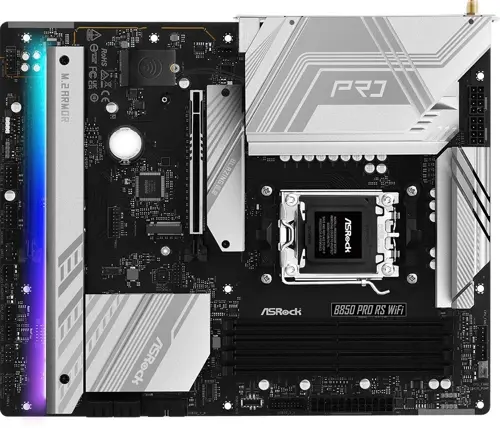 ����������� ����� Asrock B850 PRO RS WIFI Socket AM5 AMD B850 4xDDR5 ATX AC`97 8ch(7.1) 2.5Gg RAID+HDMI (B850 PRO RS WIFI)