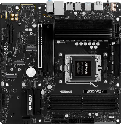 ����������� ����� Asrock B850M PRO-A Socket AM5 AMD B850 4xDDR5 mATX AC`97 8ch(7.1) 2.5Gg RAID+HDMI+DP (B850M PRO-A)