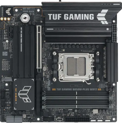 ����������� ����� Asus TUF GAMING B850M-PLUS WIFI7 Socket AM5 AMD B850 4xDDR5 mATX AC`97 8ch(7.1) 2.5Gg RAID+HDMI+DP (TUF GAMING B850M-PLUS WIFI7)
