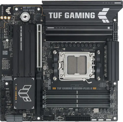����������� ����� Asus TUF GAMING B850M-PLUS II Socket AM5 AMD B850 4xDDR5 mATX AC`97 8ch(7.1) 2.5Gg RAID+HDMI+DP (TUF GAMING B850M-PLUS II)