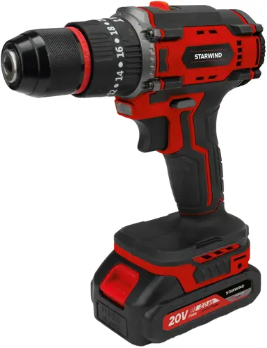 Дрель-шуруповерт Starwind CD20-2.0/2.0hS1 40Вт аккум. патрон:быстрозажимной (кейс в комплекте) (CD20-2.0/2.0HS1) Дрель-шуруповерт Starwind CD20-2.0/2.0hS1 40Вт аккум. патрон:быстрозажимной (кейс в комплекте) (CD20-2.0/2.0HS1)