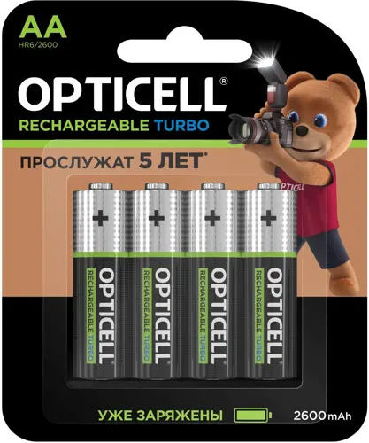 ����������� Opticell Turbo 6080002 AA NiMH 2600mAh (4��) ������� (6080002) (�������� 10 ��.)