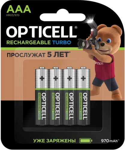 ����������� Opticell Turbo 6080004 AAA NiMH 970mAh (4��) ������� (6080004) (�������� 12 ��.)