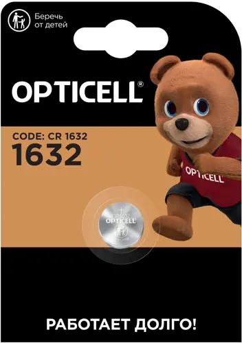 Батарея Opticell Specialty CR1632 (1шт) блистер (5060008) (упаковка 20 шт.) Батарея Opticell Specialty CR1632 (1шт) блистер (5060008) (упаковка 20 шт.)