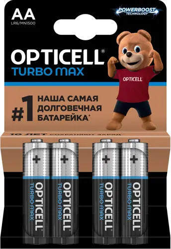 ������� Opticell Turbo MAX LR6 AA (4��) ������� (6053003) (�������� 48 ��.)
