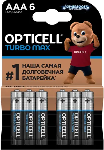 ������� Opticell Turbo MAX LR03 AAA (6��) ������� (6053006) (�������� 12 ��.)