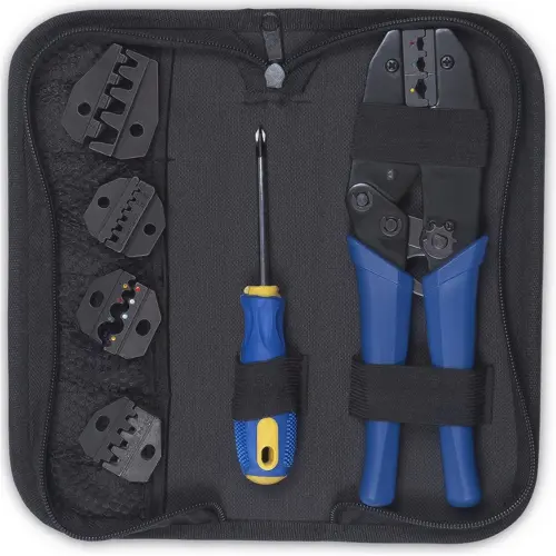 Набор инструментов Cabeus HT-TK-04 для обжима черный (HT-TK-04) Набор инструментов Cabeus HT-TK-04 для обжима черный (HT-TK-04)