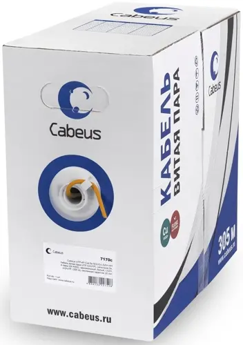������ �������������� Cabeus UTP-4P-Cat.5e-SOLID-LSZH ���.5E U/UTP 4 ���� LSZH ���������� 305� ��������� (UTP-4P-CAT.5E-SOLID-LSZH)