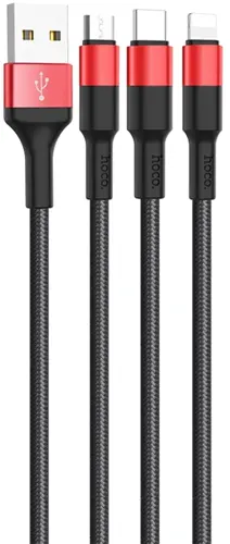 ������ Hoco X26 Xpress one 80282 USB (m)-Lightning (m)/USB Type-C (m)/micro USB (m) 1� ������/������� (80282)