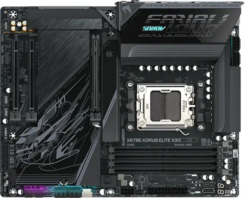 ����������� ����� Gigabyte X870E AORUS ELITE X3D Socket AM5 AMD X870E 4xDDR5 ATX AC`97 8ch(7.1) 5Gigabit RAID+HDMI (X870E AORUS ELITE X3D)