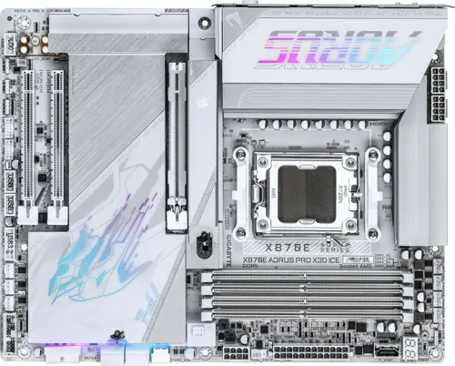 ����������� ����� Gigabyte X870E AORUS PRO X3D ICE Socket AM5 AMD X870E 4xDDR5 ATX AC`97 8ch(7.1) 5Gigabit RAID+HDMI (X870E A PRO X ICE)