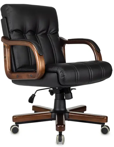 Кресло руководителя Бюрократ T-9932W-LOW-Eco черный экокожа низк.спин. крестов. металл/дерево (T-9932W-LOW/ECO-B) Кресло руководителя Бюрократ T-9932W-LOW-Eco черный экокожа низк.спин. крестов. металл/дерево (T-9932W-LOW/ECO-B)