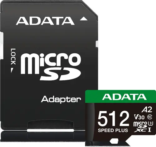 ���� ����� microSDXC 512GB A-Data UD512GUI3V30A2SP-RA1 Speed Plus V30 A2 + adapter (UD512GUI3V30A2SP-RA1)