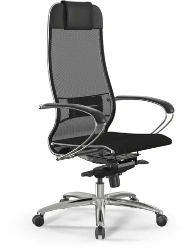 МЕТТА Кресло Метта Samurai S-1 черный сиденье черный сетка с подголов. крестов. металл хром (Z5.2.1.49) МЕТТА Кресло Метта Samurai S-1 черный сиденье черный сетка с подголов. крестов. металл хром (Z5.2.1.49)