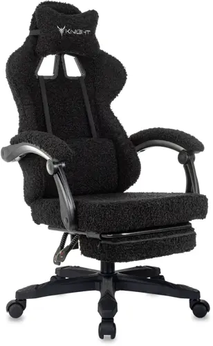 Кресло игровое Knight Lord/F черный экомех крестов. пластик подст.для ног (KNIGHT LORD/F BLACK) Кресло игровое Knight Lord/F черный экомех крестов. пластик подст.для ног (KNIGHT LORD/F BLACK)