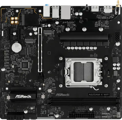 ����������� ����� Asrock A620AM-X WiFi Socket AM5 AMD A620A 2xDDR5 mATX AC`97 8ch(7.1) 2.5Gg RAID+HDMI+DP (A620AM-X WIFI)