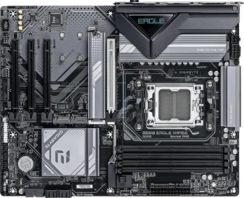 ����������� ����� Gigabyte B850 EAGLE WIFI6E Socket AM5 AMD B850 4xDDR5 ATX AC`97 8ch(7.1) GbLAN RAID+HDMI+DP (B850 EAGLE WIFI6E)