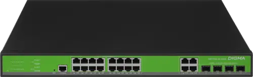 ���������� Digma DSP716G-4C-R300 (L2+) 16x1����/� 4x�����(1000BASE-T/SFP) 300W ����������� (DSP716G-4C-R300)