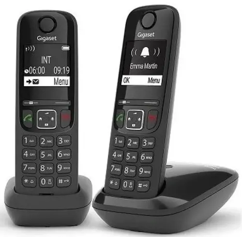 Р/Телефон Dect Gigaset AS690 DUO черный (труб. в компл.:2шт) АОН (L36852-H2816-M201) Р/Телефон Dect Gigaset AS690 DUO черный (труб. в компл.:2шт) АОН (L36852-H2816-M201)