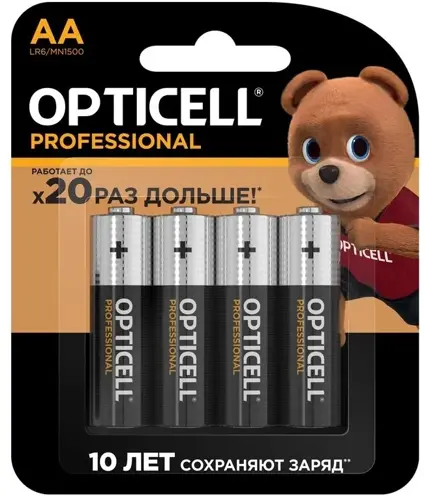 Батарея Opticell Professional LR6 AA (4шт) блистер (6052001) (упаковка 12 шт.) Батарея Opticell Professional LR6 AA (4шт) блистер (6052001) (упаковка 12 шт.)