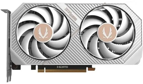 ���������� Zotac PCI-E 5.0 RTX 5050 TWIN EDGE OC WHITE ED 8GB NVIDIA GeForce RTX 5050 8Gb 128bit GDDR6 2602/20000 HDMIx1 DPx3 HDCP Ret (ZT-B50500Q-10M)