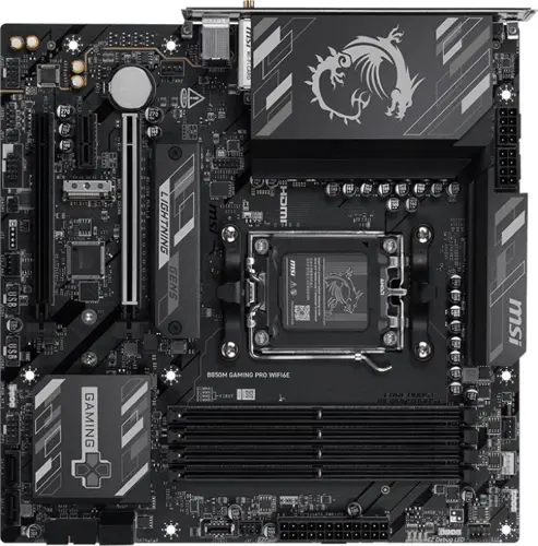 Материнская плата MSI B850M GAMING PRO WIFI6E Socket AM5 AMD B850 4xDDR5 mATX AC`97 8ch(7.1) 2.5Gg RAID+HDMI+DP (B850M GAMING PRO WIFI6E) Материнская плата MSI B850M GAMING PRO WIFI6E Socket AM5 AMD B850 4xDDR5 mATX AC`97 8ch(7.1) 2.5Gg RAID+HDMI+DP (B850M GAMING PRO WIFI6E)